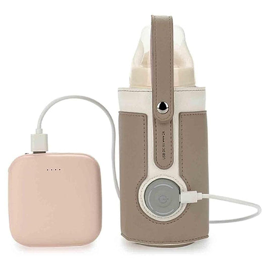 3 Temperature Adjustable Portable Baby Bottle Warmer Portable Car Travel Bottle Warmer USB Milk Heat Keeper Baby Bottle Warmer (Dark Brown)