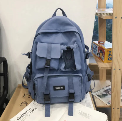 Nylon Travel Backpack with Pendant