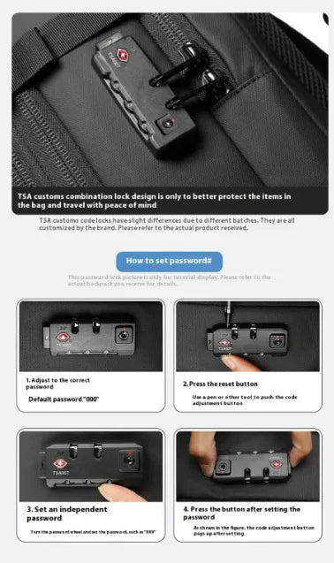 Anti-Theft Laptop Travel Backpack