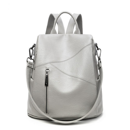 Women's Soft Leather Anti-Theft Large Capacity Backpack